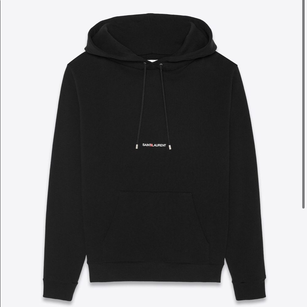 Saint Laurent mens/unisex  riva gauche hoodie in black size medium